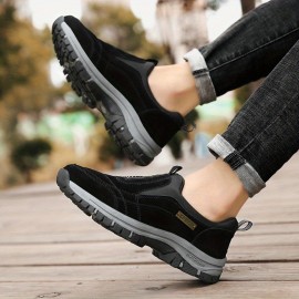 Fashionable Lightweight Comfortable Durable Outdoor Casual Sports Shoes | Low-top Faux with Fabric Inner, Rubber Sole, Slip-on Closure, Suitable for All Seasons and Daily Wear