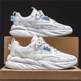 Men's Low-Top High-Top Sneakers - White/Black/Beige/Grey/Green - Lace-Up Breathable Fabric Upper & PVC Sole - PU Cushioned - Versatile Casual, thletic & Formal Shoes - Minimalist Durable Footwear for Casual ttire, Shoes For Men, Trainers, Mens White Trainers, Comfortable Shoes For Men, White Sneakers For Men, Trainers For Men, Mens White Shoes For Men, White Trainers Men, Casual Shoes For Men, Shows For Men, Breathable Shoes For Men, Mens Fashion Shoes, Stylish Shoes For Men,