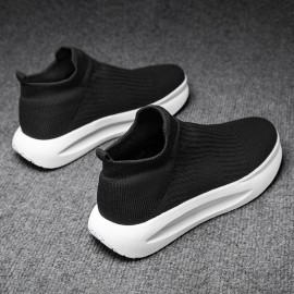 New Summer Versatile Fashionable Men'S Shoes | Niche and Unique, Upper, Rubber Sole, Fabric Insole, Slip-On Closure, Round Toe, Low Top Design