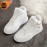 Thick-fabricated Warm-up High-top Fashionable Casual Sneakers, White Sneakers, Canvas Shoes