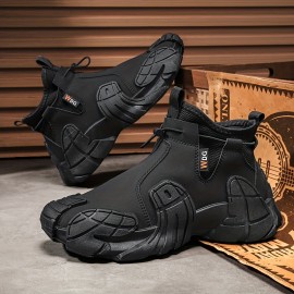 Men's Mid-Top Outdoor Large Size Trendy Versatile Thick-Soled Wear-Resistant Fashion Casual Sneakers