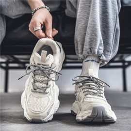 Breathable Aesthetic Sneakers | Sophisticated Inclusive Sizing, Flexible Support, Elegant Versatile Thick-Soled, Lightweight Durable High-Traction, Fashionable Footwear for Daily & Casual Use