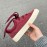 Men's Burgundy Platform Sneakers - Chunky Low-Top Skate Shoes with Lace-Up Closure, Round Toe & PU Sole - Winter-Ready American Street Style for Skateboarding, Casual Wear - Heavy-Sole (No Needed) - Versatile