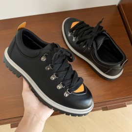 Men'S Casual Sports Shoes | Lace Up Low Top Lightweight Breathable Versatile Sneakers for, Upper and Sole, PVC Inner, Round Toe