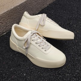 Local Warehouse Men's Shoes Thick Platform Sneakers Fashion Toe Casual Walking Shoes Low Top Breathable