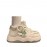 These Adorable Sneakers Have a White Foundation with Green Highlights, a Thick Sole, And Whimsical Laces, Bringing a Lively And Fashionable Touch to Your Outfit.
