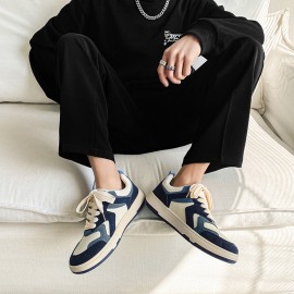 Men's Korean Style Korean K-Drama Korean Fashion Sneakers - Breathable Low-Top Round Toe Flat Sole Casual School & Daily Wear Korean Footwear (Hand Washable Fabric) - - Student Shoes for & Men, Women Shoes