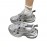 Women's Silvery Platform Sneakers Elegant Fashion Casual Shoes Height Increasing Athletic Tennis Shoes New