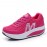 Women'S Platform Sneakers - Bright Pink Lace-Up Shoes with Cushioned EVA Sole, Non-Slip Rubber Outsole for Gym, Everyday & Formal Events - All-Season Athletic Footwear for Women, Gym Shoes, Sleek Shoe Design, Durable PVC Insole