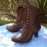 Mid-Calf Women's Boots with High Chunky Heel, European Style Riding Boots