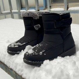 Women's High Quality Non-Slip Winter Snow Boots with Thickened Warm - Heavy-Duty Mid-Calf Outdoor Boots Suitable for Ice, Snow, Slush & Urban Commuting - Sole & Closure (Northeast Design)