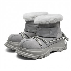 Warm Winter Snow Boots with Thick Anti-Slip Rubber Sole, Big Toe & Cute Artificial Upper - Slip-/Shoe for Ice, Snow Suitable for Cold Weather - Winter Footwear for, Commuting, Days