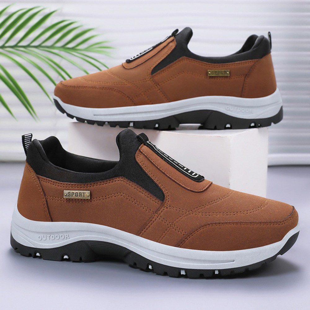 Men'S & Unisex Large Size Slip-On Sneakers | Low-Top Dad Shoes with Cushioned Upper & PVC Sole, Comfortable Walking Shoes for Seniors & Heavy Walkers - All-Terrain Traction, Easy On/Off, Available in Wide Widths