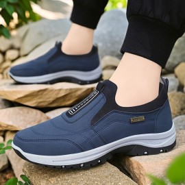Men'S & Unisex Large Size Slip-On Sneakers | Low-Top Dad Shoes with Cushioned Upper & PVC Sole, Comfortable Walking Shoes for Seniors & Heavy Walkers - All-Terrain Traction, Easy On/Off, Available in Wide Widths