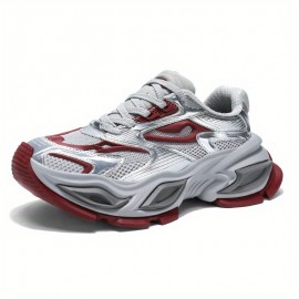 Men'S Breathable Mesh Casual Sneakers - Vintage Distressed Workwear Style, Lightweight EVA Cushioned Sole, Low-Top Lace-Up Design for Outdoor & Urban Streetwear, Comfortable Walking Shoes