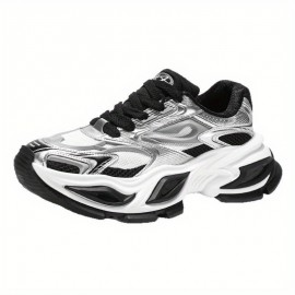 Men'S Breathable Mesh Casual Sneakers - Vintage Distressed Workwear Style, Lightweight EVA Cushioned Sole, Low-Top Lace-Up Design for Outdoor & Urban Streetwear, Comfortable Walking Shoes