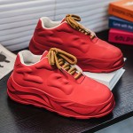 Thick-Soled Sports Shoes, All-Season Casual Men's Shoes, Trendy Versatile Running Training Shoes, Men's Lightweight Breathable Mesh Shoes, Non-Slip Wear-Resistant Cushioned Sneakers