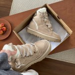 Women's Wide Width Winter Boots 2025, High Top Thermal Boots with Faux Fur, Thick Platform Sole Snowproof Ankle Boots